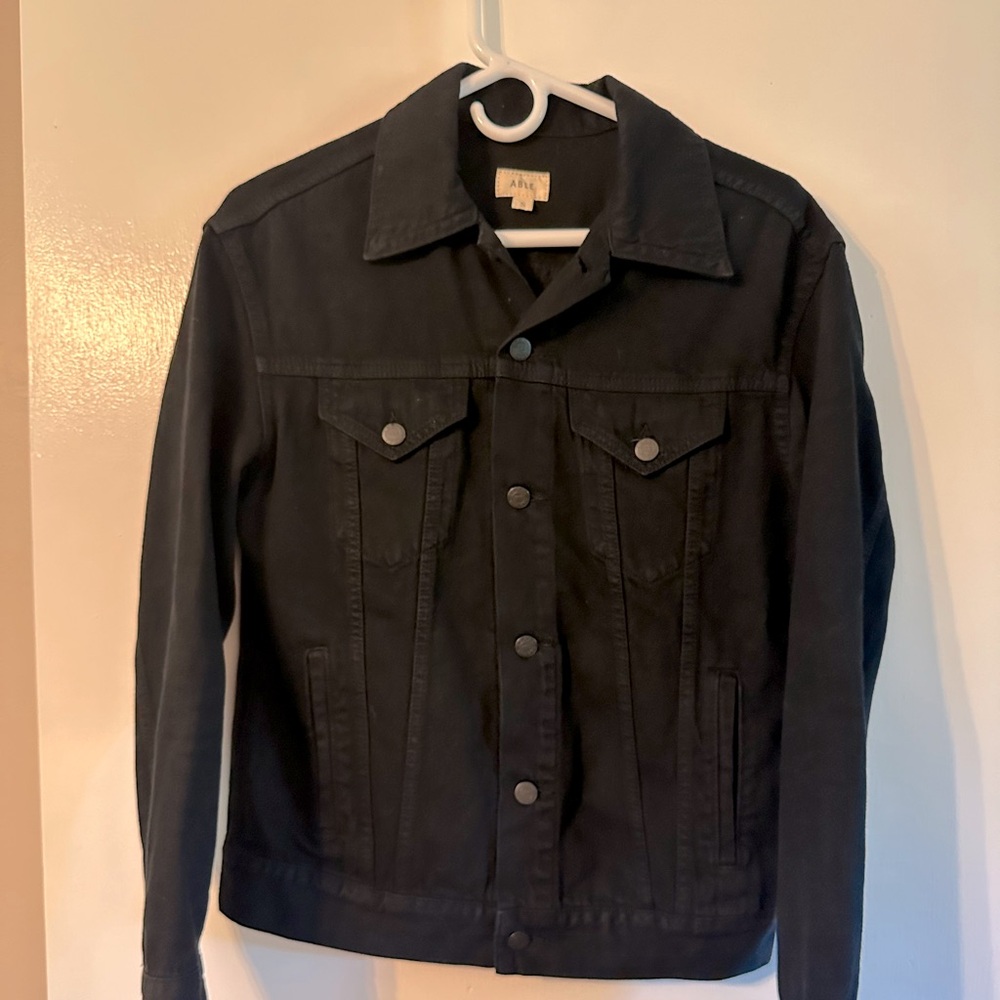 Able Denim Jacket Size Small Black Wash